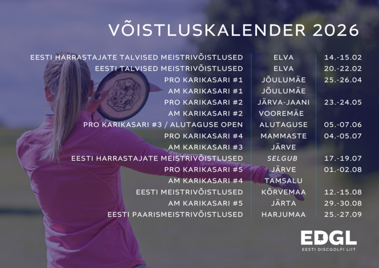EESTI MEISTRIVÕISTLUSED DISCGOLFIS 2026